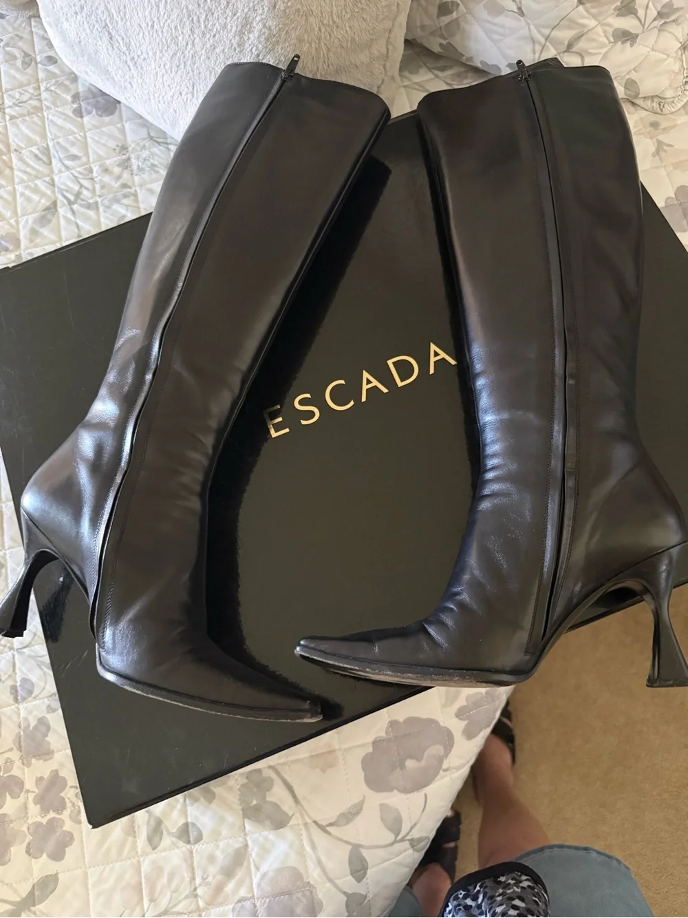 Escada tall leather